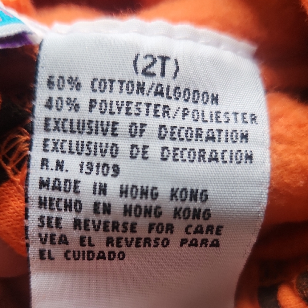 Orange Tiger Print Kids One Piece - Picture 6 of 8
